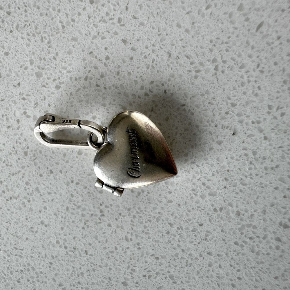 Clare V Petit Heart Locket Sterling Silver Charm